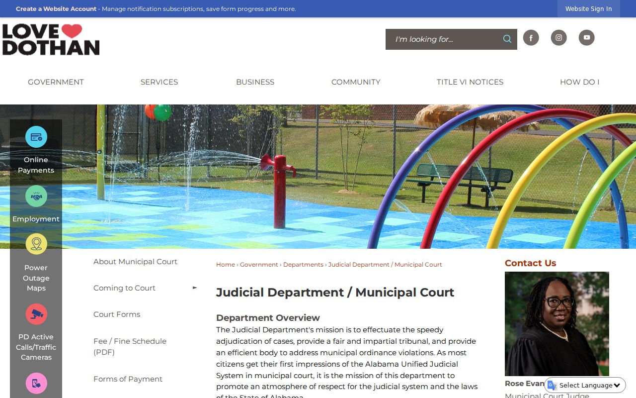 Houston County criminal docket contacts at Dothan Municipal Court