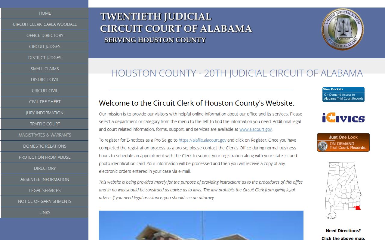 Houston County court docket courthouse in Dothan